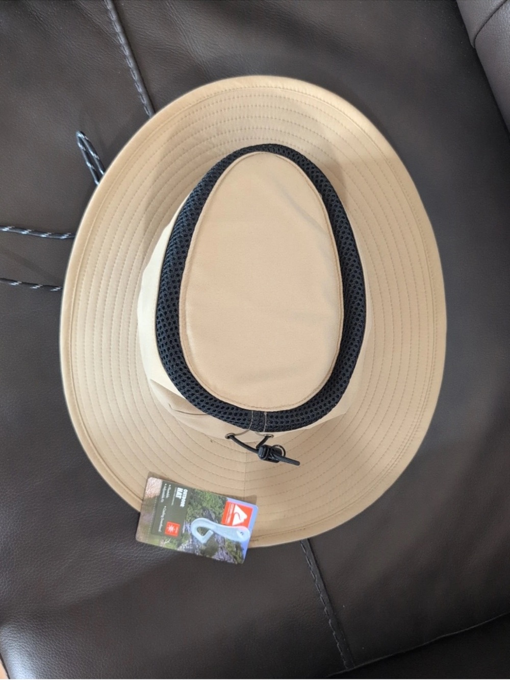 NWT! Ozark Trail Unisex Outdoor Floatable Adjustable S/M Explorer Tan Sun Hat - Picture 10 of 11